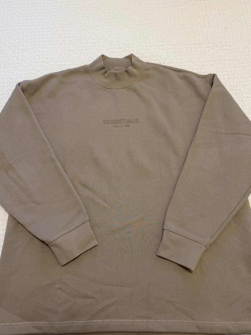 Fear of God ESSENTIALS Mock Neck Sweatshirt | Taupe | XS